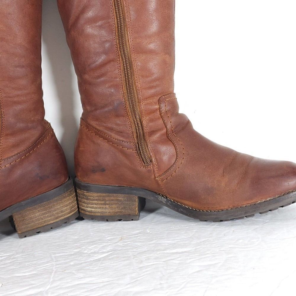 Bos&Co Women's Lawson 37 US6-6,5 Brown Leather Waterproof Knee High Ridin Boots - Picture 8 of 13